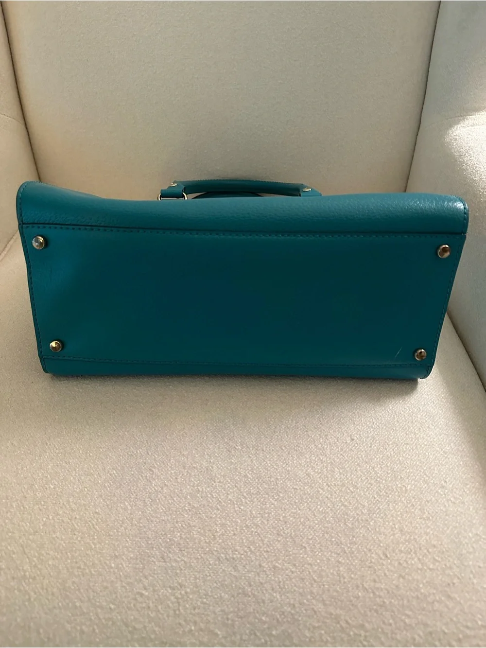 EUC kate spade Wellesley Durham Teal Structured Leather Satchel